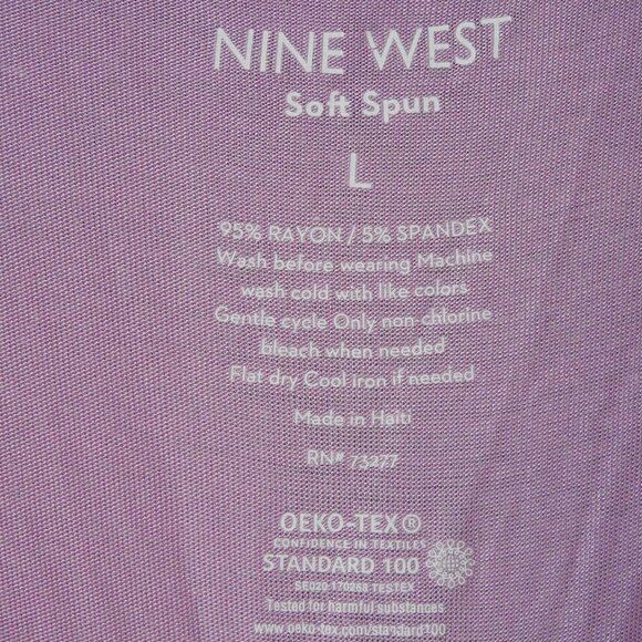 Nine West Soft Spun Large Tank, V Neck, Pink/Purple, NWT - Picture 5 of 6